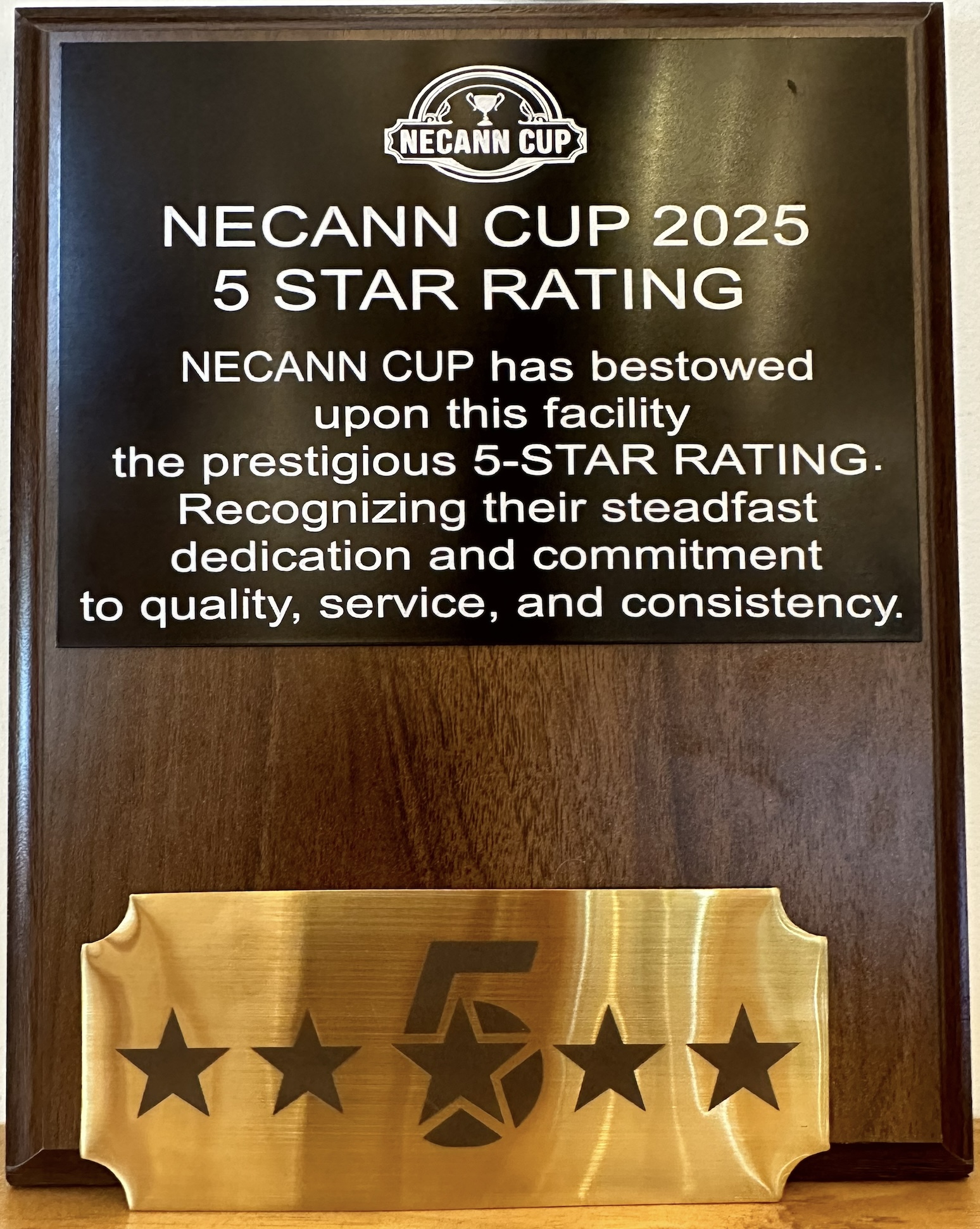 NECANN Cup Plaque